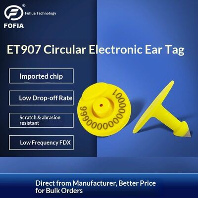 Nuevo Etiqueta electrónica de baja frecuencia FDX para oreja, etiqueta RFID para animales, identificación de ganado porcino, dúplex completo, boca abierta/cerrada,