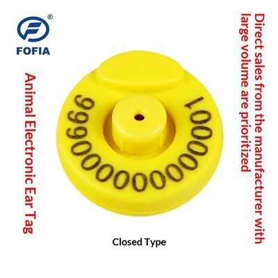 Nuevo Etiqueta electrónica de baja frecuencia FDX para oreja, etiqueta RFID para animales, identificación de ganado porcino, dúplex completo, boca abierta/cerrada,