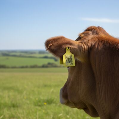 Nuevo etiquetado de orejas de animales T921 amarillo TPU RFID de alta calidad para uso de ganado de granja