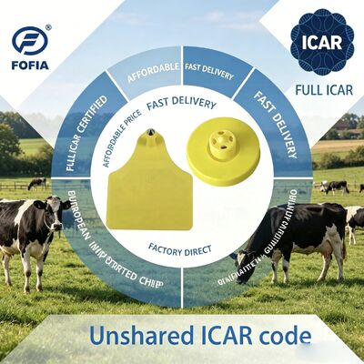 Etiquetas de identificación resistentes a la caída y al agua Etiquetas de ganado Etiquetas RFID para ganado