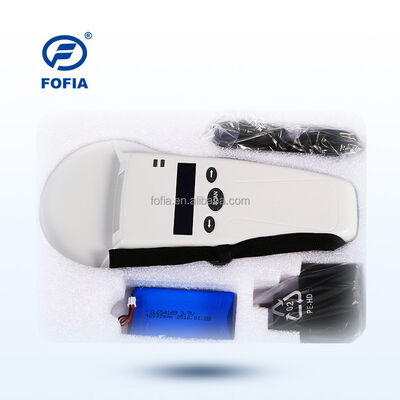 Lector de mano RFID de plástico duradero FOFIA con pantalla OLED 128x32 /USB para uso de mascotas y granjas / ranchos a larga distancia