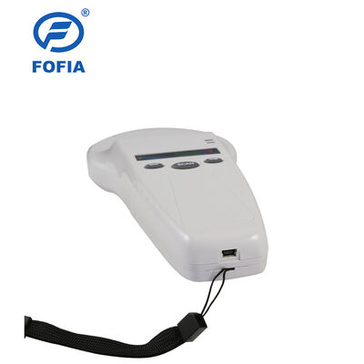 Lector de mano RFID duradero con pantalla OLED de 128x32 USB para solución de plástico de largo alcance para uso en mascotas, granjas y ranchos