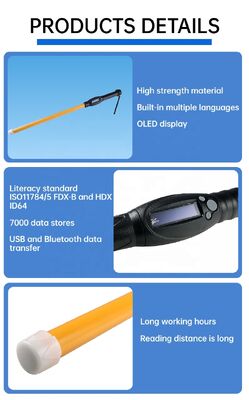 FOFIA Lector RFID impermeable PT280 134.2kHz PVC plástico NLIS Australia ICAR aprobado ID de ganado USB ISO 11784/5 10-20cm