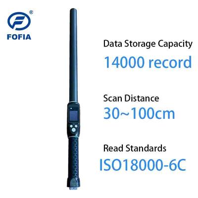 FOFIA Lector de etiquetas de oreja RFID impermeable de largo alcance 134,2 kHz Protocolo ISO11784/5 Distancia de lectura de 30-100 cm PVC