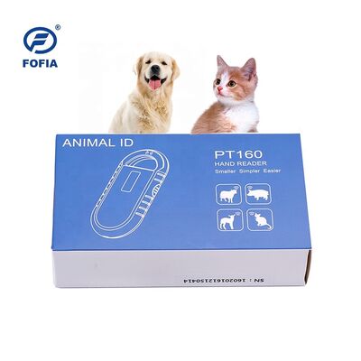 Lector de tarjetas RFID de microchip animal portátil PT160 134.2kHz Pantalla OLED Batería de litio USB Certificado CE Protocolo ISO 11784/11785