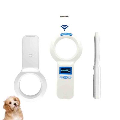Lector portátil de plástico duradero PT200 RFID con pantalla OLED 128x64 ISO11784/5 Protocolo de lectura de largo alcance para mascotas y uso agrícola