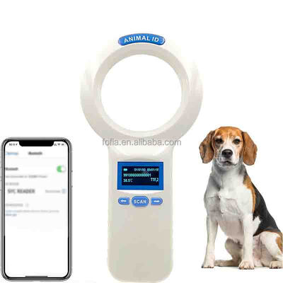 Lector de mano FOFIA PT200 RFID resistente al agua, pantalla OLED de 128x64, lectura de larga distancia, protocolo ISO11784/5 de 10-20m