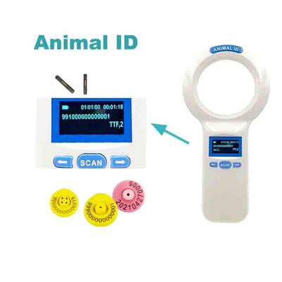 Lector de mano FOFIA PT200 RFID resistente al agua, pantalla OLED de 128x64, lectura de larga distancia, protocolo ISO11784/5 de 10-20m