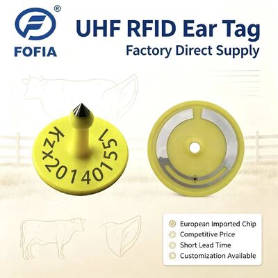 Fofia ICAR ET926 RFID impermeable TPU etiquetas de orejas de animales FDX-B 134.2Khz EM4305 chips ganado ganado cerdo oveja