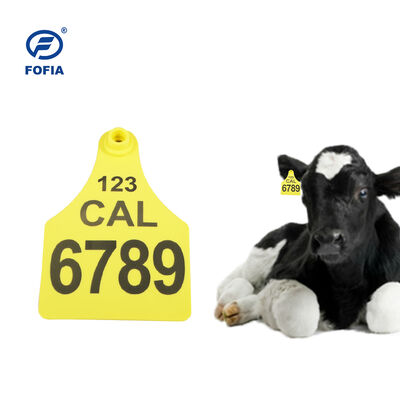 FOFIA ET921 Etiquetas de oreja de vaca de plástico de rastreo de animales Código láser de varios tamaños Ganado bovino Oveja Cerdo Uso de granja con número