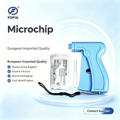 Fofia RFID 134.2kHz ICAR Certificado Tipo Dividido Microchip de Identificación Animal 2.12*12mm Modelo ZS005 Material Impermeable Nuevo 1.5 Años