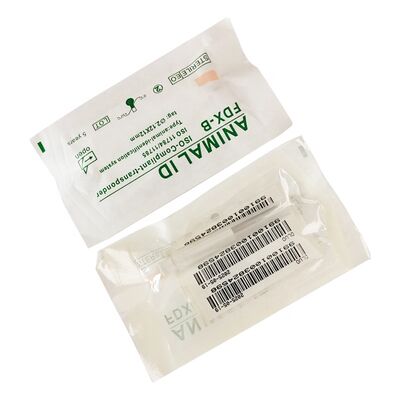 Fofia RFID 134.2kHz ICAR Certificado Tipo Dividido Microchip de Identificación Animal 2.12*12mm Modelo ZS005 Material Impermeable Nuevo 1.5 Años