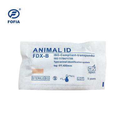 Fofia 2026 Nuevo RFID de venta caliente 134.2kHz identificación de perros y animales microchip tipo de plástico ZS008 impermeable para inyección de mascotas