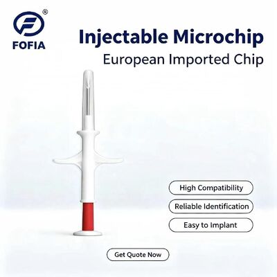 Microchip RFID FOFIA Certificado por ICAR 134.2kHz para Animales Chip FDX/EM4305 Plástico de Inyección para Mascotas Impermeable IP67