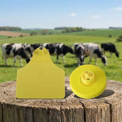Tarjeta de acceso RFID TPU certificada FULL ICAR - etiqueta de oído de animales ISO11784/5 redonda de 30 mm para sistemas de entrada segura