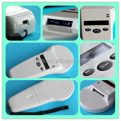 Lector portátil RFID blanco duradero FOFIA con pantalla OLED de 128x32 y protocolo ISO11784/5 para una distancia de lectura de 10-20 cm