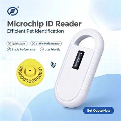 Lector de tarjetas RFID de microchip de animales de plástico portátil Fofia PT160 134.2kHz Pantalla OLED Batería de litio USB Certificado CE ISO