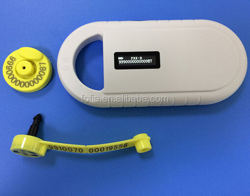 Lector de tarjetas RFID de microchip de animales de plástico portátil Fofia PT160 134.2kHz Pantalla OLED Batería de litio USB Certificado CE ISO