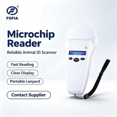 Lector portátil de RFID FOFIA PT580 duradero 125kHz/134.2kHz ISO11784/5 128x32 Pantalla OLED 10-20m Distancia de lectura USB/para mascotas