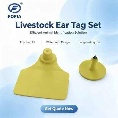 Etiqueta de oreja RFID de material TPU certificado por ICAR con garantía de 3 años para rastreo de animales