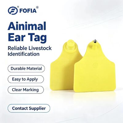 ICAR T904+T905 Etiqueta de oreja animal de combinación nueva de alta calidad RFID TPU 70 * 57mm codificación láser 3 años de garantía uso agrícola para el ganado