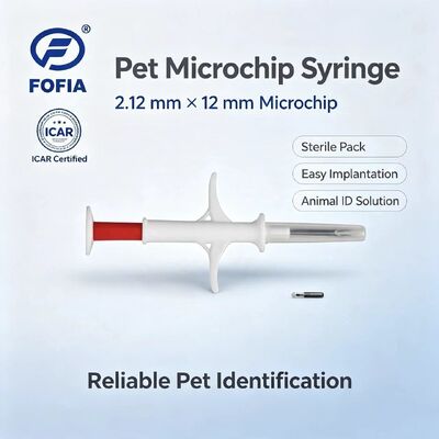 Fofia New ICAR Certified RFID 134.2kHz PP Animal ID Microchip Waterproof for Dog & Cat Pets 1.5 Year Warranty