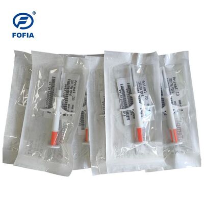 ICAR Certificated Fofia HT003 White New Temperature-sensing Hot Microchip RFID Bio-glass Dog Cat Pets Animal ID Waterproof 1.5