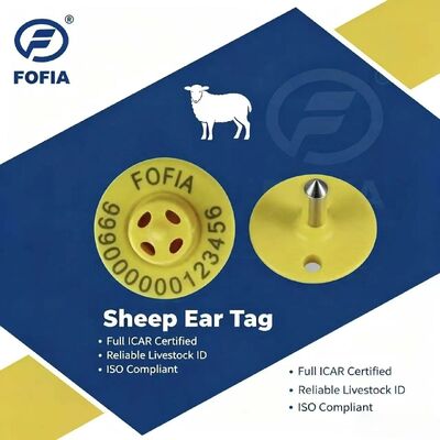 Etiquetas Electrónicas de Calidad Superior Nueva ET957+T901 134.2kHz TPU para Cabras, Cerdos, Vacas y Animales de Granja, Rango de Lectura de 10 cm, -20~80°C