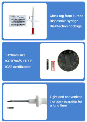FOFIA Nuevo Microchip RFID para Animales de 134.2kHz FDX/EM4305 Chip IP67 Impermeable para Ganado/Cerdo/Oveja/Mascotas PP