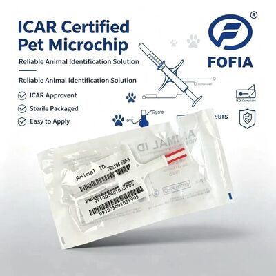 Etiqueta de oído de inyección para mascotas de material PP de 134,2 kHz RFID Fofia duradera de venta caliente, uso agrícola, 1,5 años