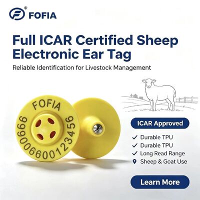 Alta calidad Nuevo ET957 + T901 134.2kHz TPU Etiquetas de oído con chip electrónico para ovejas vacas Animales de granja Uso de 10 cm Rango de lectura -20 ~ 80C OEM