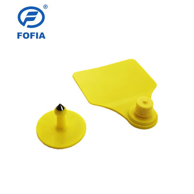 FOFIA Nuevas Etiquetas de Oreja Impermeables de TPU RFID T904+T901 para Ganado Bovino, Seguimiento de Animales de Granja, Gestión de Animales de Granja con 3 Meses de Garantía