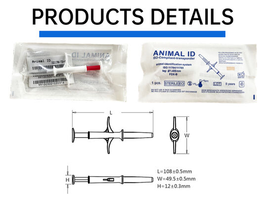 FOFIA Nuevo RFID de 134,2 kHz Microchip para animales FDX/EM4305 IP67 Inyección de PP impermeable para ganado/cerdo/oveja
