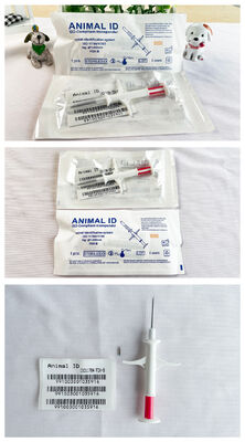 FOFIA ZS007 Certificado ICAR 134.2kHz RFID etiqueta de oído animal microchip FDX/EM4305 IP67 impermeable blanco PP 1.4x8mm Perros gatos mascotas