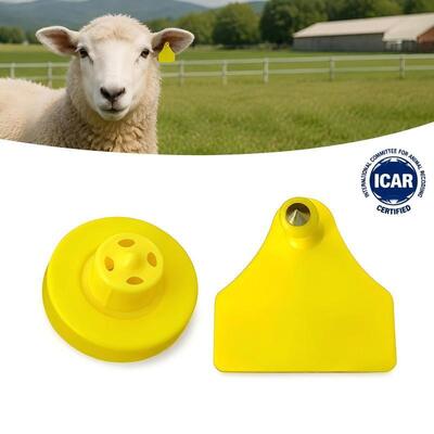 Alta calidad nuevo OEM ET957 RFID TPU Chip Animal Ear Tags para cerdos ovejas vacas - 10 cm Rango de lectura -20 ~ 80 ° C ICar