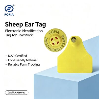 FULL ICAR Certificado 134.2KHz FDX-B RFID TPU Material etiqueta de oreja de ovejas y bovinos nuevo para el seguimiento de ganado ET957+T967 Fofia