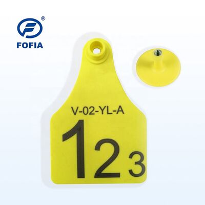 Fofia T921 New Animal Tracking Ear Tag High Quality RFID TPU Plastic Chip Laser Coding 1.5 Year Warranty for Farm