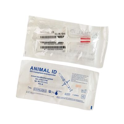 Fofia ZS006 RFID Animal ID Microchip 134.2 kHz 2.12 X 12 mm PP Waterproof ICAR Certified Livestock Identification