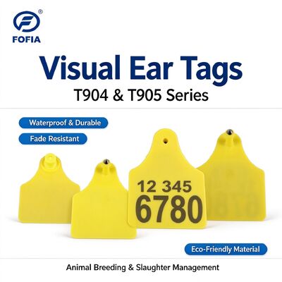 ICAR Certificated Double-sided TPU Animal Ear Tags Laser Printed for Sheep Goat Cattle Livestock Identification
