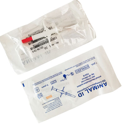 RFID Animal Microchip 134.2 kHz FDX EM4305 1.4 X 8 mm IP67 Waterproof ICAR Certified Pet Livestock Injection Tag