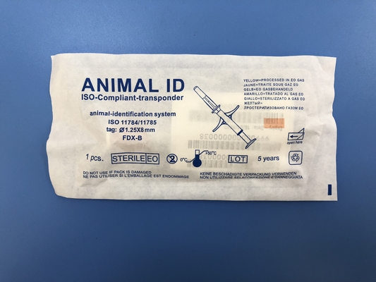 jeringuilla IP67 del microchip del transpondor de 108m m ISO con la esterilización del gas del EO