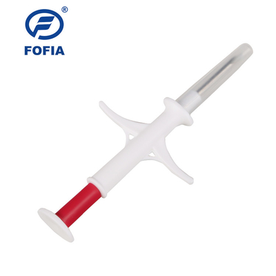 Inyectable tubo de vidrio implantado de 1,25 mm cápsula de 8 mm etiquetas RFID animales microchip RFID para el seguimiento de animales
