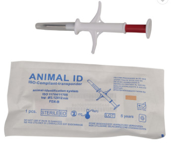 Resistencia al choque RFID Transponder Tag Read Range 3-10 Cm Implante para perros y gatos Microchip Tracker