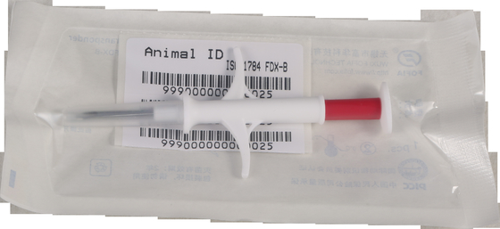 identificación IP67 1.25*8m m anticolisión del microchip de la jeringuilla 6.86g