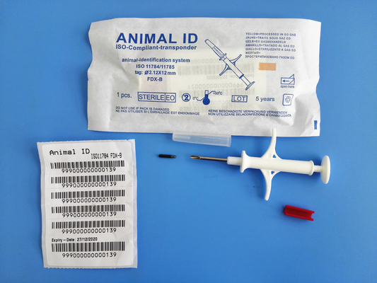 Identificación animal RFID que sigue el microchip del transpondor del ISO con el microchip europeo