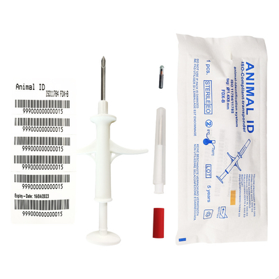 microchip blanco del estándar de ISO de 1.4*8m m para los perros/gato