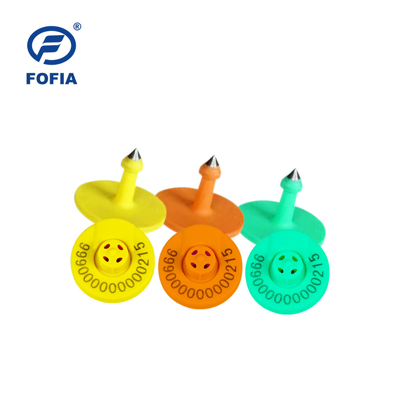 Amarillo 17cm Distancia de lectura Rfid etiqueta de oreja de animal para oveja cabra lechón