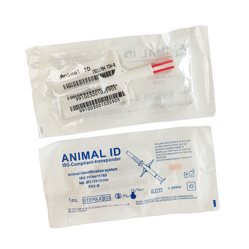 Integración de código de barras Microchip de identificación Iso con etiqueta de código de barras 6 pegatinas encontradas animales