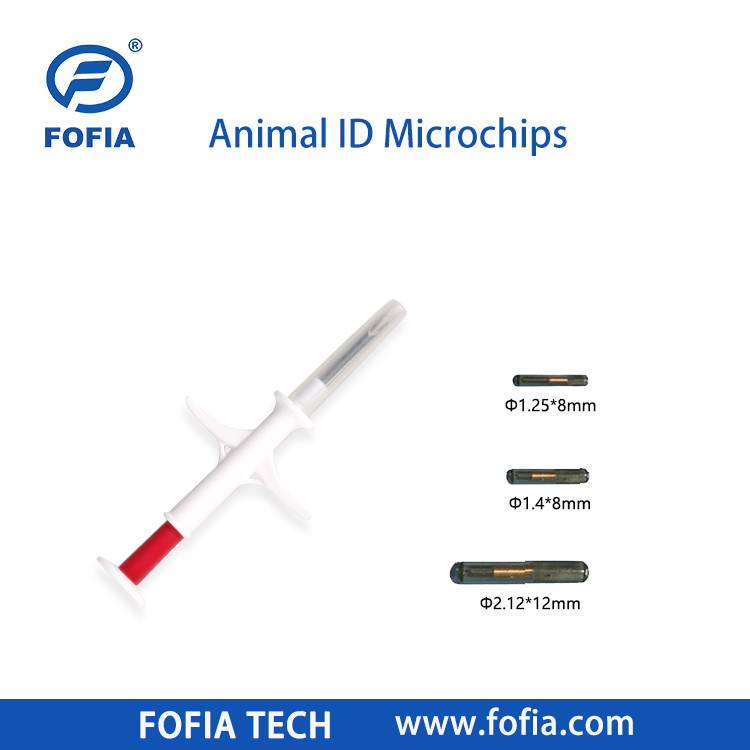 Microchip implantable en caballos 134.2khz Rfid Chip animal Pet Id Microchips inyectables para animales con jeringa