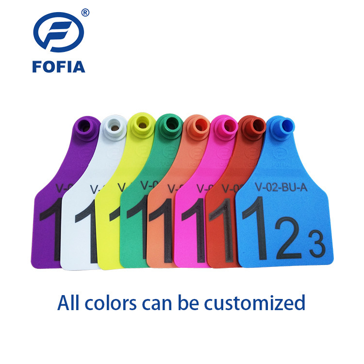 Etiqueta Visual RFID Mini/Mediana/Grande para Gestión Animal Impresión Láser Soporte 134.2 Khz Amarillo u Otro Color
